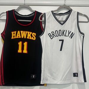 Youth boys lot, NBA jersey Hawks and Brooklyn size large